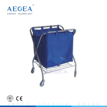 AG-SS023 chariots de linge d&#39;hôpital pansement chariot de nettoyage en acier